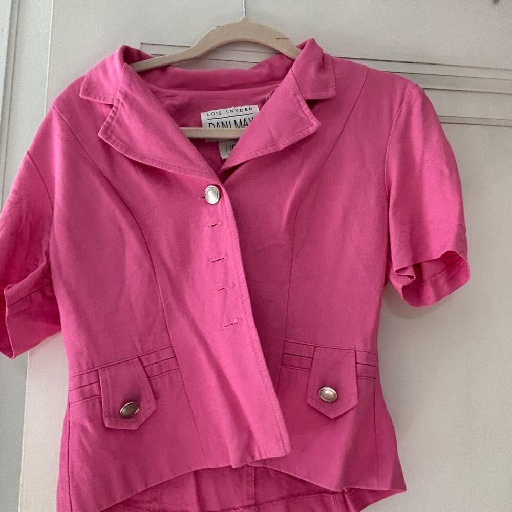 Chic Pink Kids Button Down Shirt by Dani Max